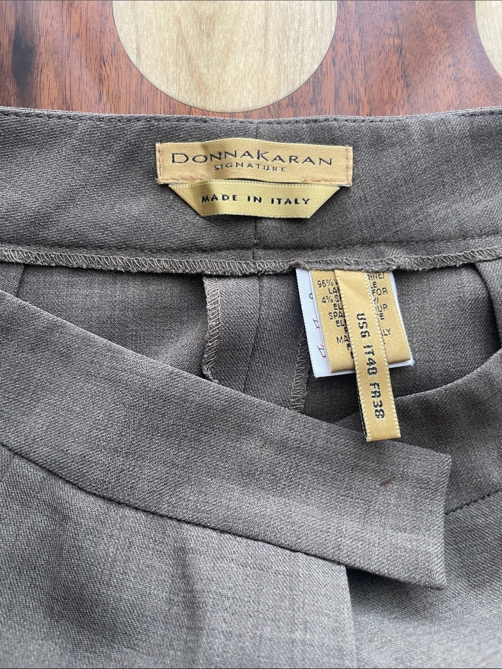 VTG Donna Karan Old Money Quiet Luxury Straight Leg High Waist 96% Wool Trouser